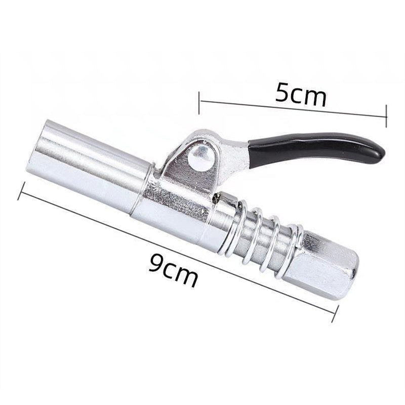 Smørepistol dobbelthåndtaks smørenippel i rustfritt stål, ergonomisk design, for smidig smøring av maskineri.