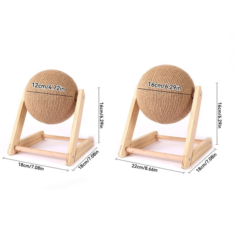 Ergonomisk designet snurrende kloreball. En must-have treleke for enhver lekeglad kattunge eller katt.