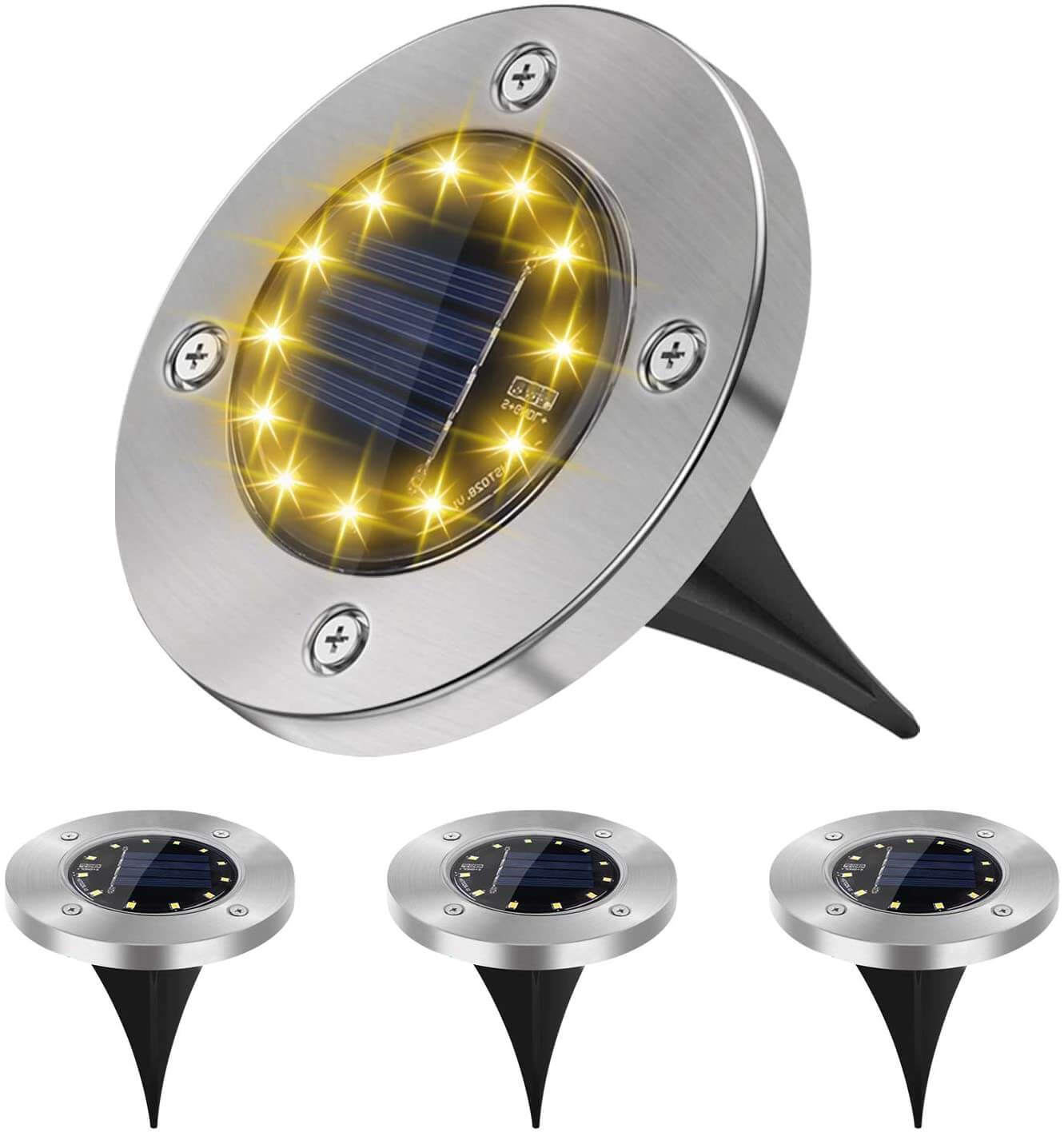 Solcelle hagelampe med LED-lys for stemningsfull utendørsbelysning i hagen.