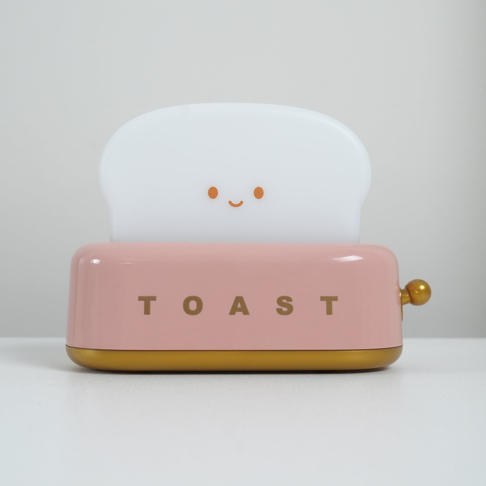"Søt bordlampe i brødristerform, trådløs, oppladbar, i metalliakryl, justerbar lysstyrke, grønn, mandelgul, rosa."