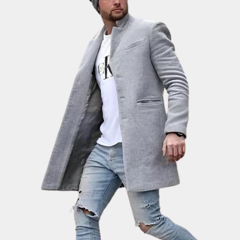 Komfortabel herrefrakke i slitesterk design. Vindtett ytterjakke, perfekt casual frakke for menn til høst og vinter.