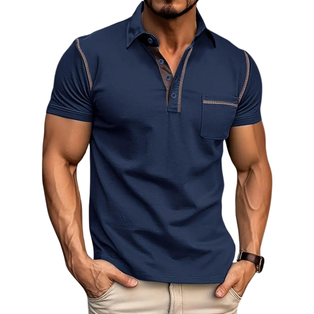Stilfull herrepoloshirt i klassisk design for casual fritidsbruk. Komfortabel og allsidig herreklær.