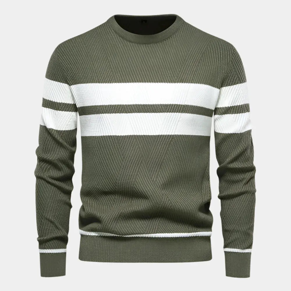 Myk, komfortabel herregenser i moderne design. Ideell som stilfull hverdagsklær.