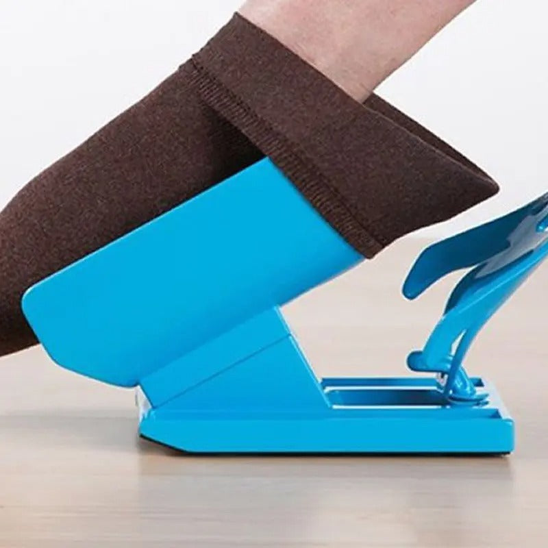Ergonomisk strømpetrekker med stabiliserende håndtak, komfortabel løsning for daglig påkledning og uavhengighet
