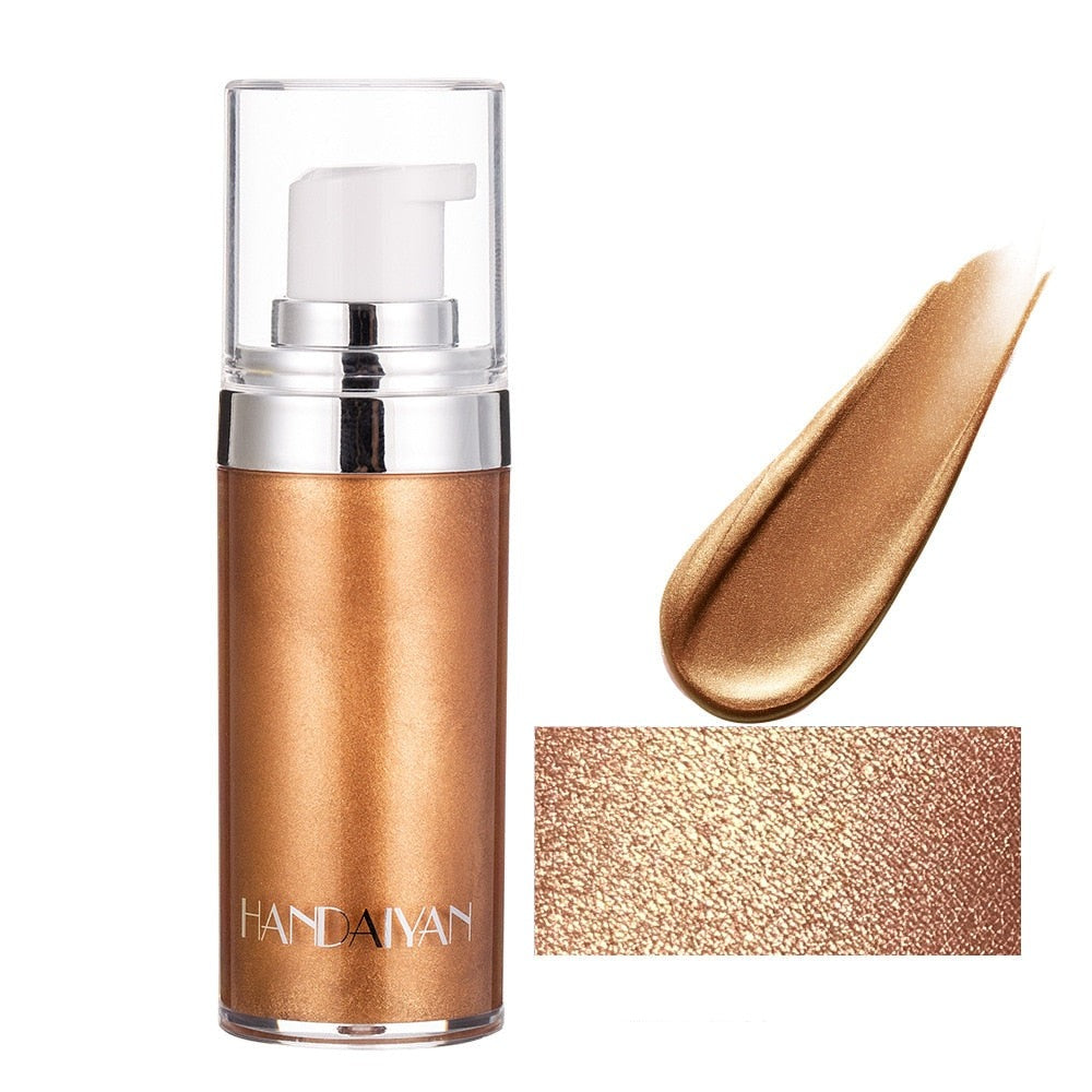 Nærbilde av en kvinnes decolletage og skuldre dekket med Stralende Body Luminizer, fremhever naturlig glød.
