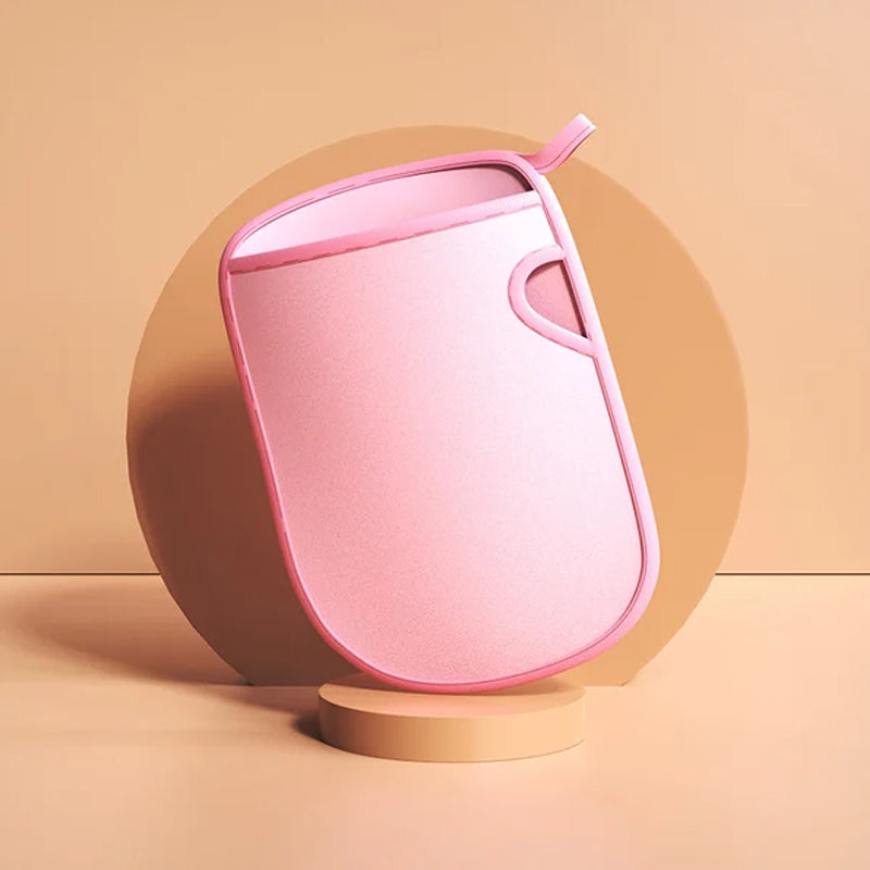 "Supermyk eksfolierende badevott i blått, rosa og grønt. Effektiv for fjerning av døde hudceller og jevn, glatt hud."