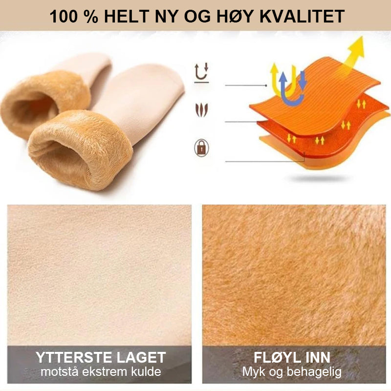 Supermyke og fluffy vintersokker i tykk plysj, perfekte for å holde føttene varme og koselige om vinteren.