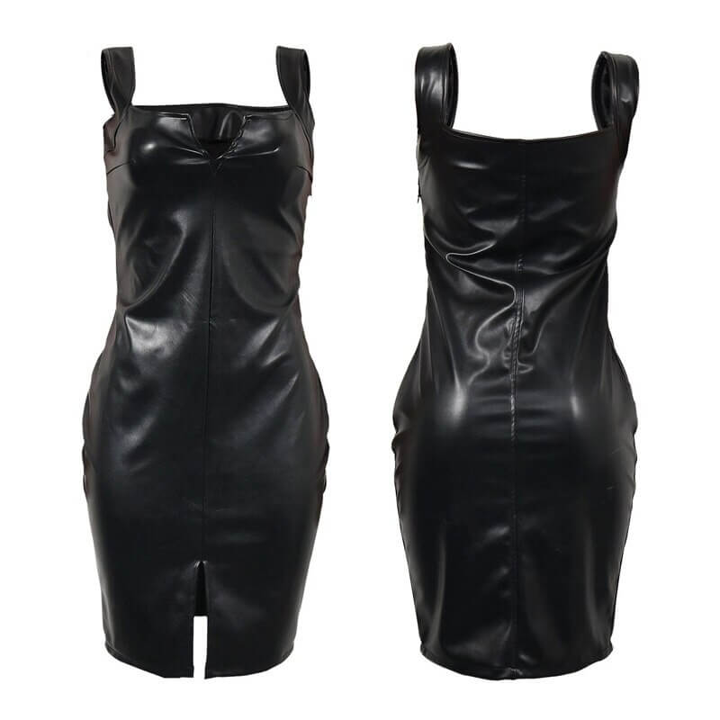 Svart bodycon midikjole for kvinner, perfekt for en elegant og feminin stil.