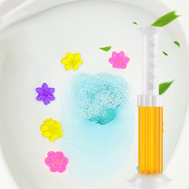 Toalettrensgel for friskhet; blå gel med selvklebende egenskap. Holder badeværelset hygienisk og friskt i opptil 8 uker.