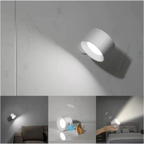 Dekorativ trådløs vegglampe for hjemmeinnredning, dimbar og roterbar. Gir perfekt stemningslys og funksjonell belysning.