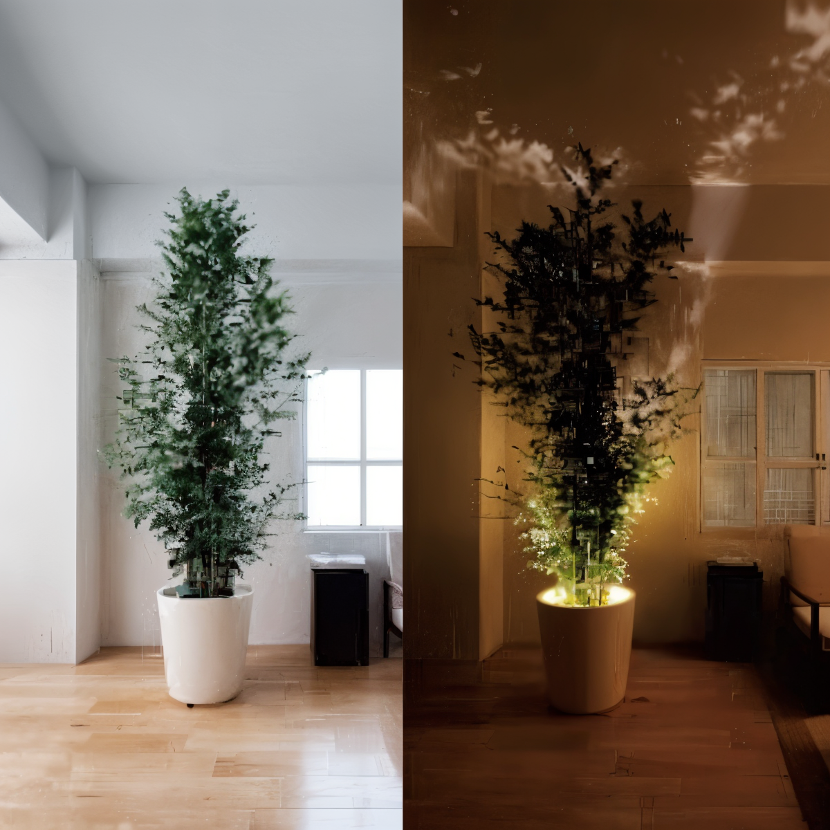 Dimbart trådløst LED spotlight for å skape stemningsfull aksentbelysning i stue, soverom eller hall.