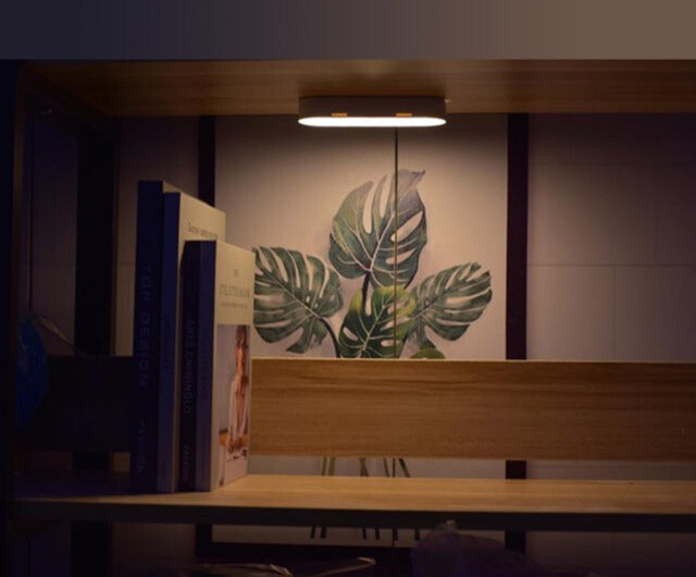 Kompakt trådløs bevegelsessensorlampe med nattlysfunksjon, USB oppladbar