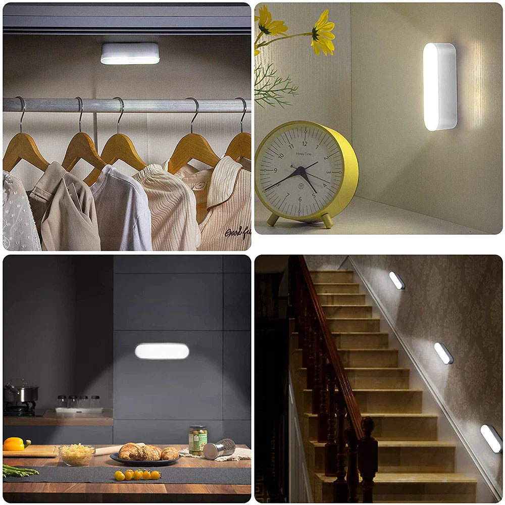 Effektiv trådløs bevegelsessensor LED-belysning, magnetisk vegglampe, USB-lader