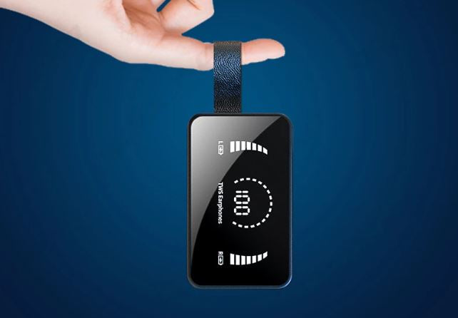 Vanntette Bluetooth ørepropper med oppbevaringsetui som lader, klar for eventyr og musikk.