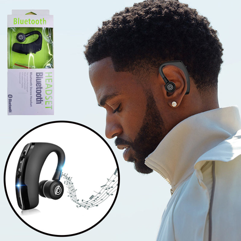 "Trådløse Bluetooth-hodetelefoner med 8D Bass, svart design, V5.0, klare for en overlegen lydopplevelse."