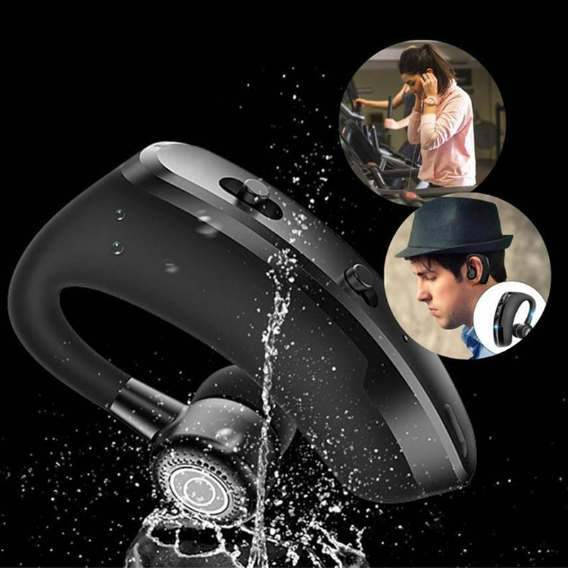 "Trådløse Bluetooth-hodetelefoner med 8D Bass, svart design, V5.0, klare for en overlegen lydopplevelse."