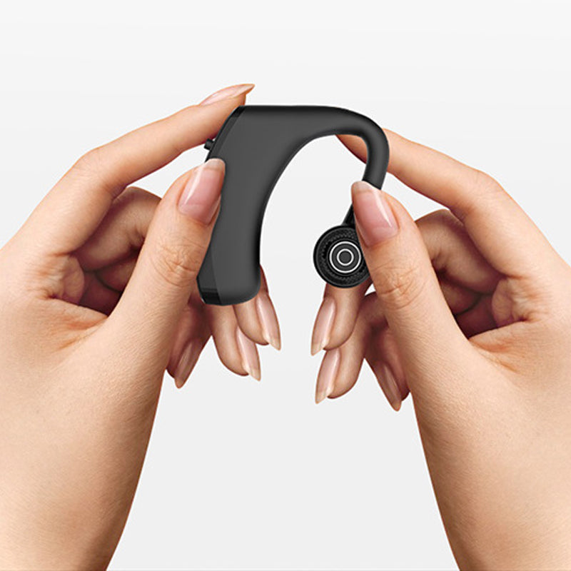 "Trådløse Bluetooth-hodetelefoner med 8D Bass, svart design, V5.0, klare for en overlegen lydopplevelse."