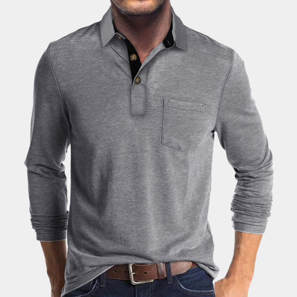 Moderne herre poloshirt med tidløs appell. Perfekt som komfortabel og stilfull enkelskjorte for herremote.