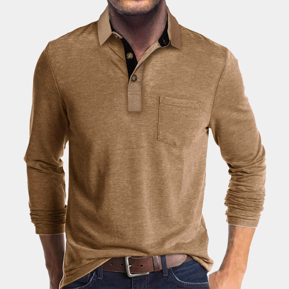 Trendy og komfortabel herrepolo, perfekt for en casual stil. Fritidsklær som passer både vår og høst.