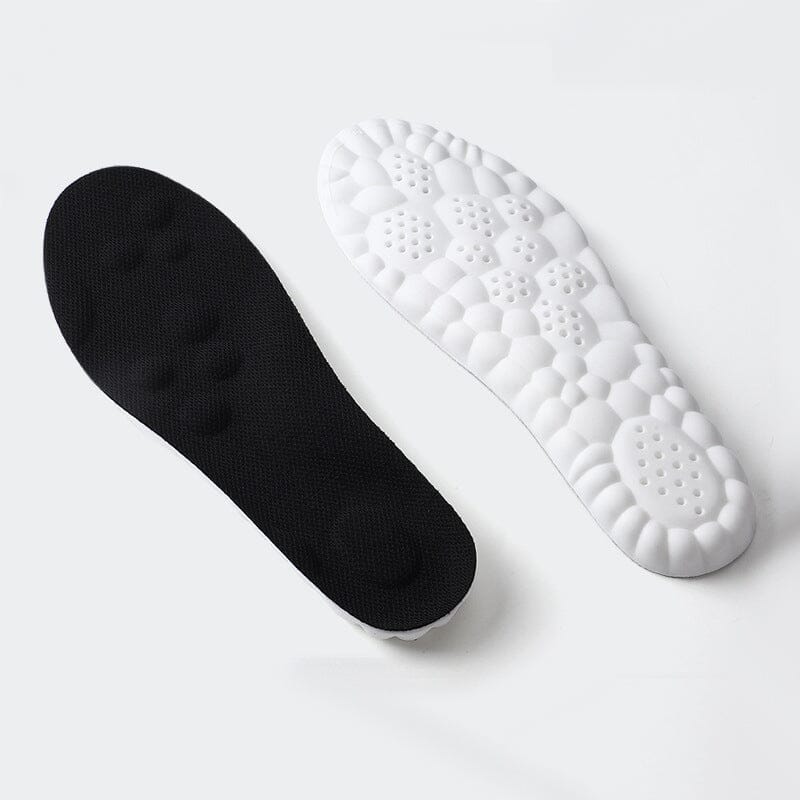 "U-formede unisex innleggssåler i grå, svart og oransje TPU gir støtte og komfort med pustende, sklisikkert design."