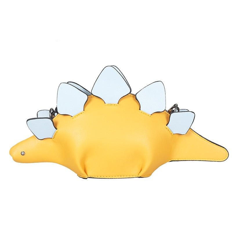 Unik 3D-dinosaur crossbody-veske for barn i grønt, med morsomt dyredesign og justerbar stropp.