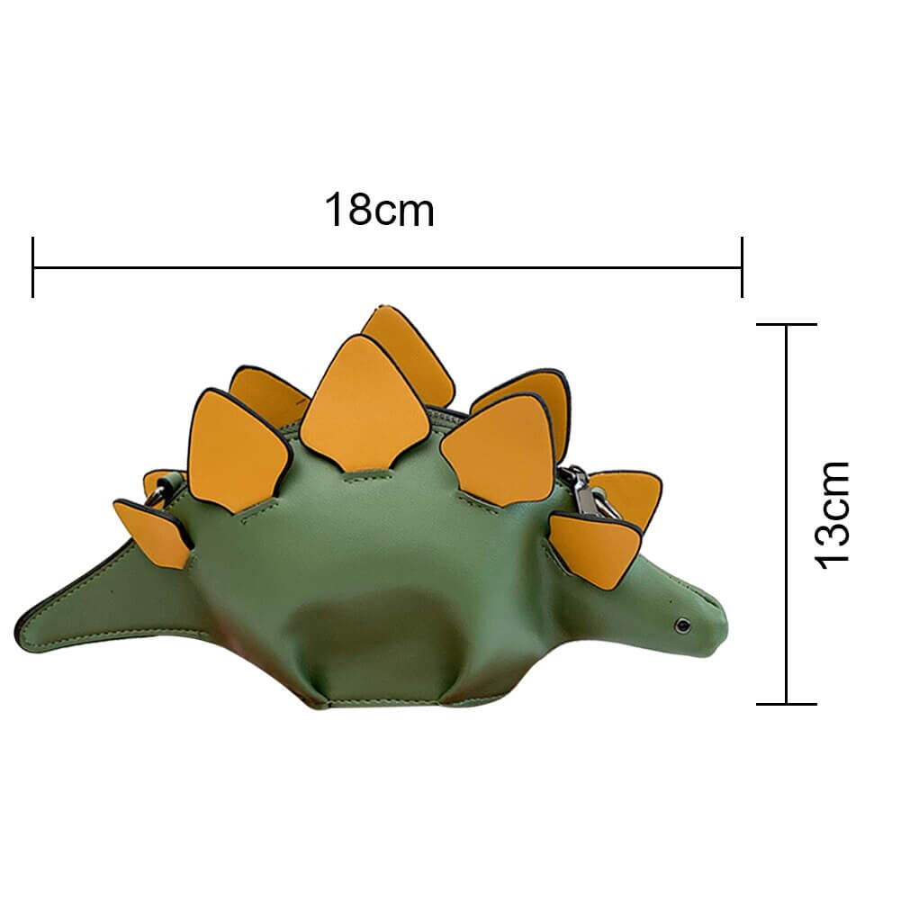 Gøyalt barnetilbehør: Grønn dinosaurveske, crossbody for små eventyrere, med 3D-design og dyremotiv.