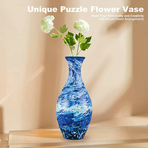 Høy kvalitet 3D puslespillvase, elegant finish. En holdbar og kreativ dekorativ vase for alle rom.