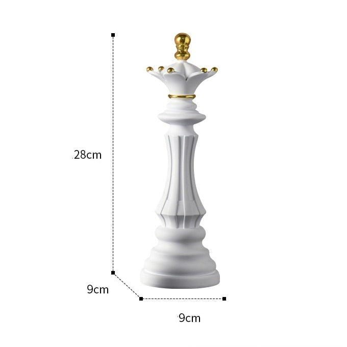 Samling av resin sjakkfigurer, visuell appell, dekorasjon til stuen