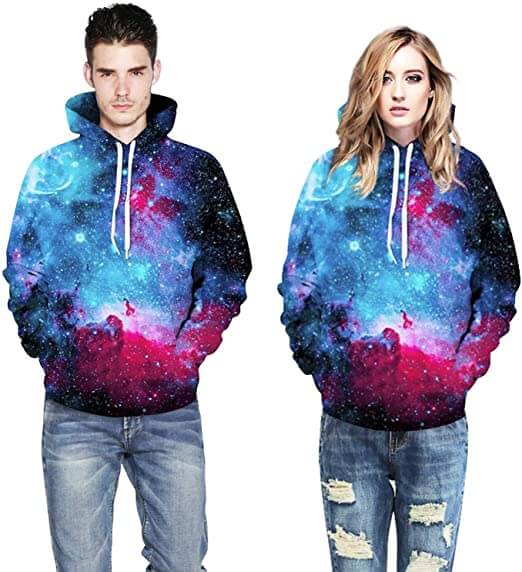 Myk og komfortabel unisex 3D hettegenser for fritid, med fargerike og unike mønstre.