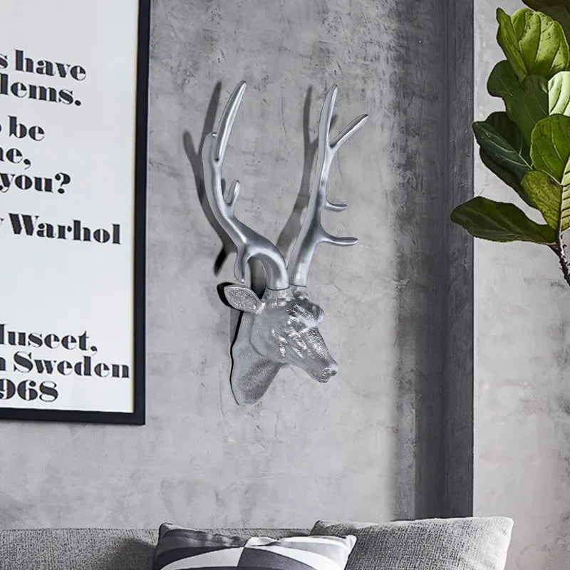Elegant 3D hjorthode veggkunst i harpiks, unisex design, en unik naturinspirert gave