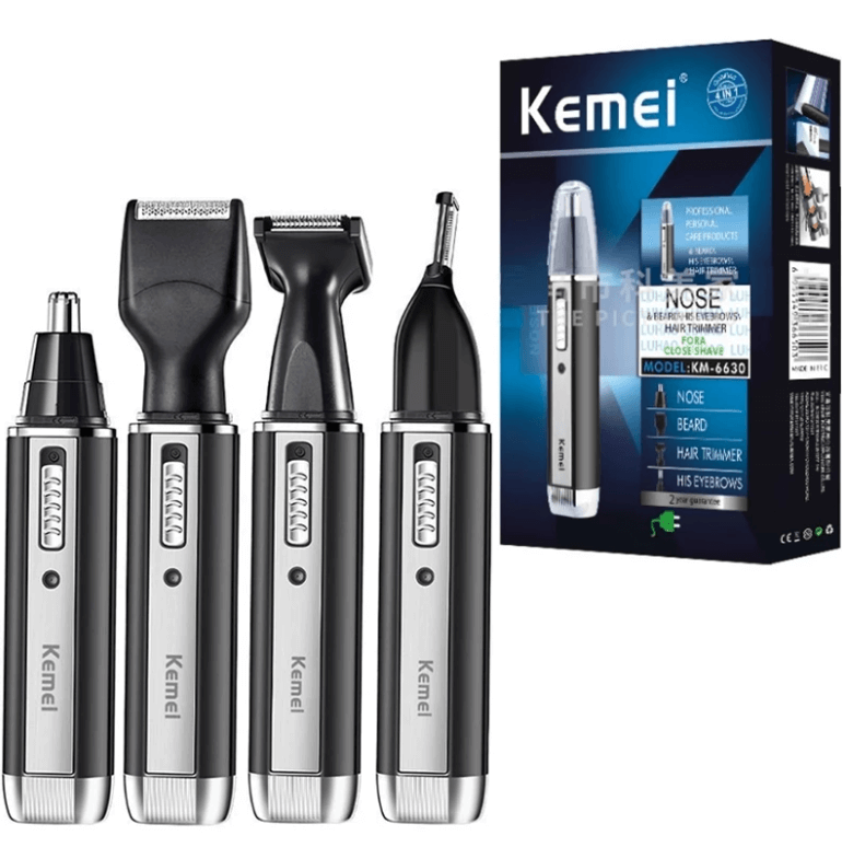 Unisex 4-i-1 oppladbar elektrisk hårtrimmer for menn: hår, nese, øre, skjegg