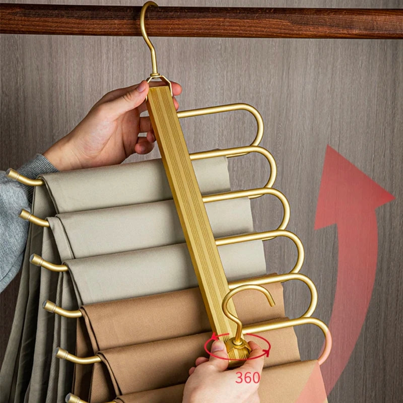 Buksestativ for organisering: Aluminium, 6 lag, perfekt for et ryddig klesskap og hjemmeinnredning