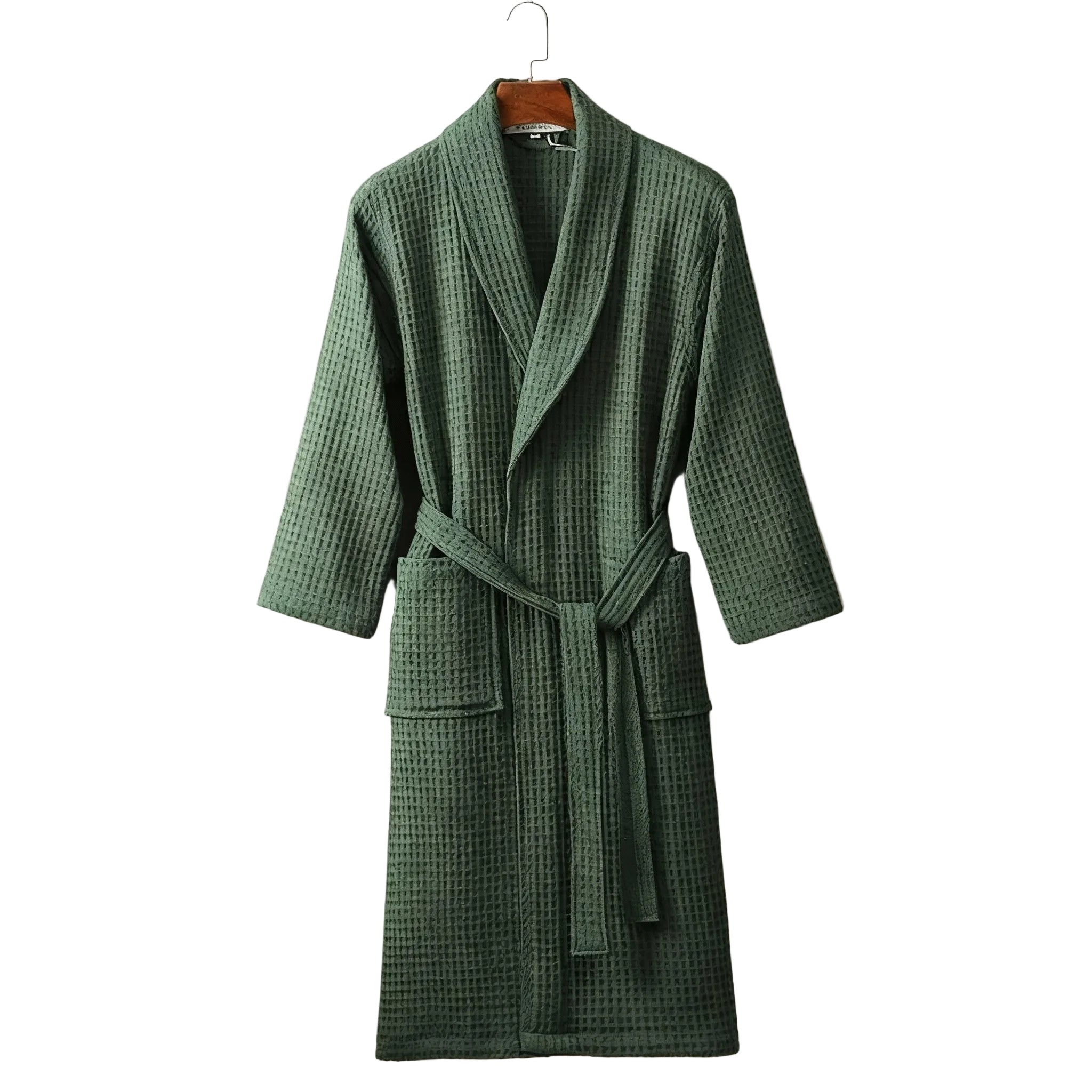 Unisex badekåpe i myk bomull med klassisk snitt og praktiske lommer, perfekt for avslapning hjemme eller på spa.