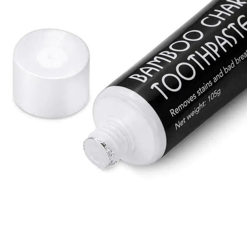 Tubekinbilde av bambuskull tannkrem, effektiv for tannbleking