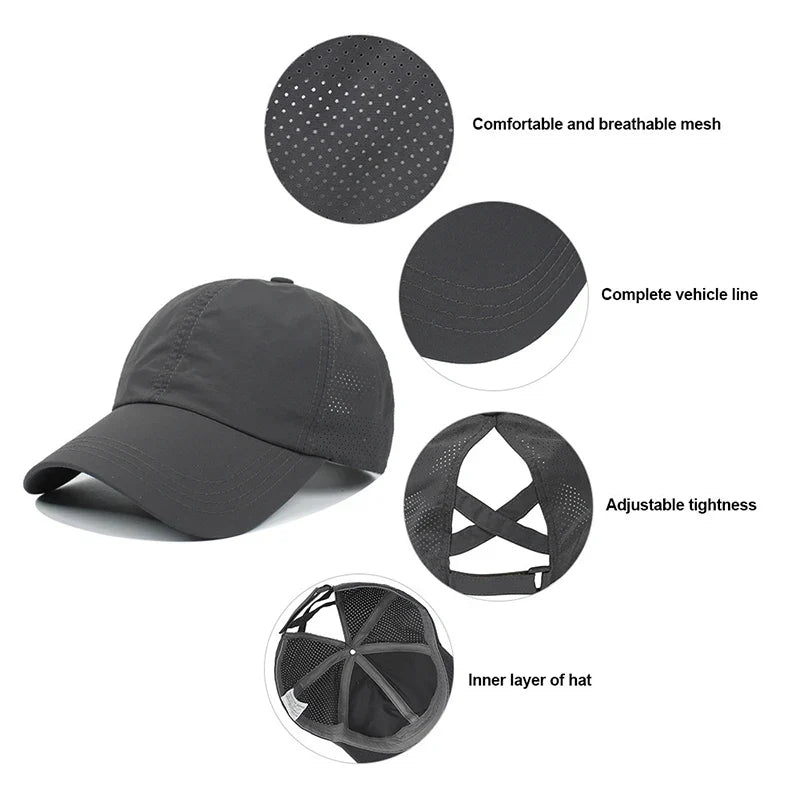 Justerbar unisex baseballcaps, perfekt for alle hodestørrelser, egnet for både sport og hverdag.