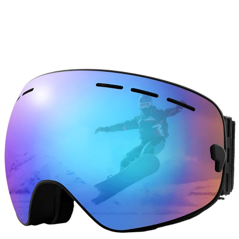 Sideprofil av doble linser på skibriller for optimal UV-beskyttelse