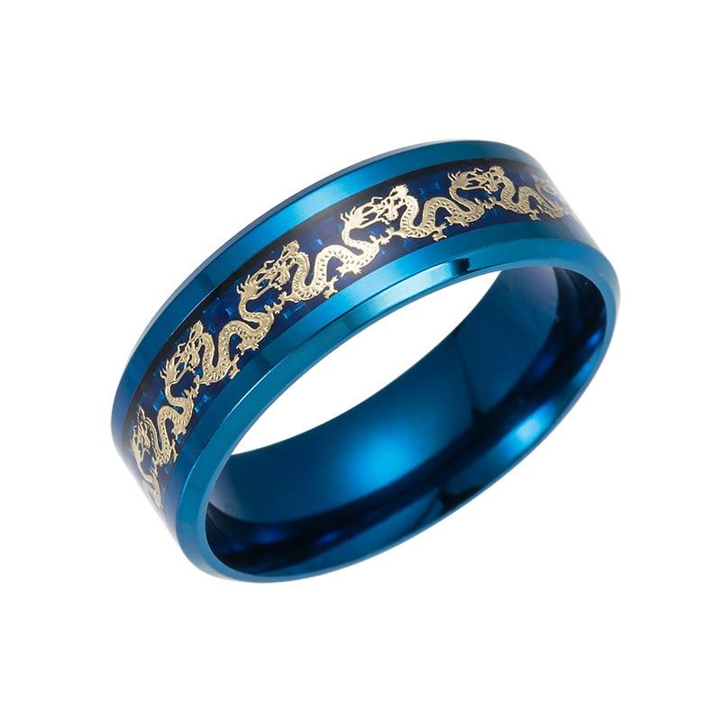 Unisex drage ring i titan stål, keltisk design, ideell som smykke for kvinner og menn
