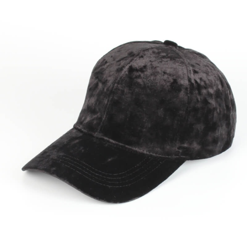 Unisex fløyels baseballcaps i marineblå, justerbar for fritid og solbeskyttelse