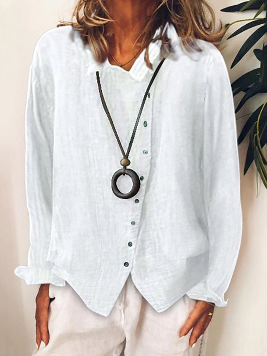 Moderne unisex lang skjorte, ideell for et casual og avslappet sommerantrekk.