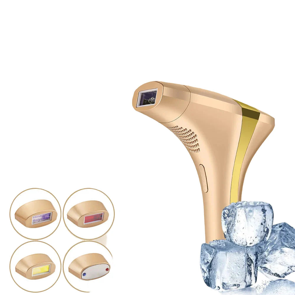 Unisex laser epilator for hjemmebruk. Effektiv hårfjerning ansikt/kropp for glatt hud.