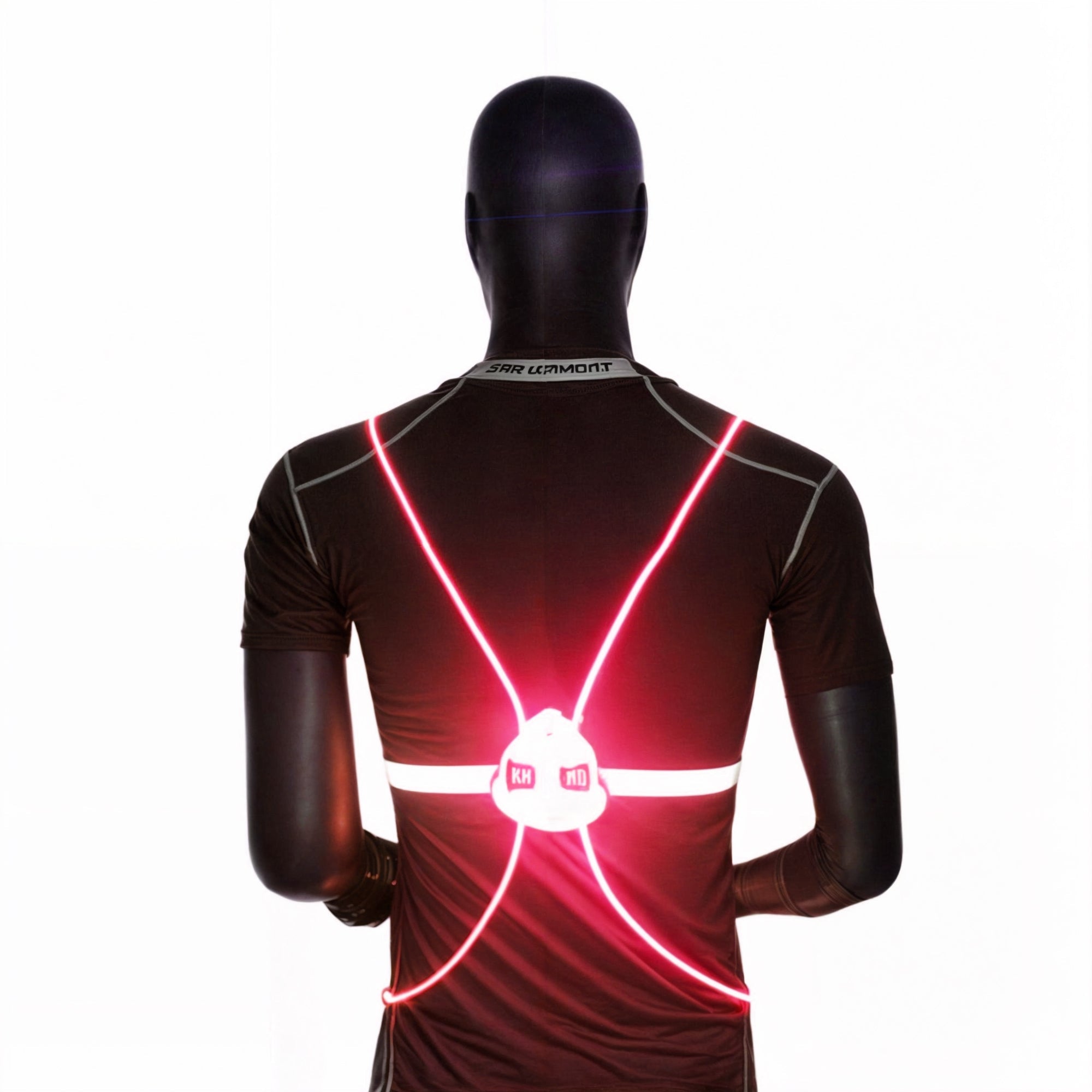 Justerbar LED løpevest med refleks for optimal synlighet og sikkerhet under nattløping og trening.