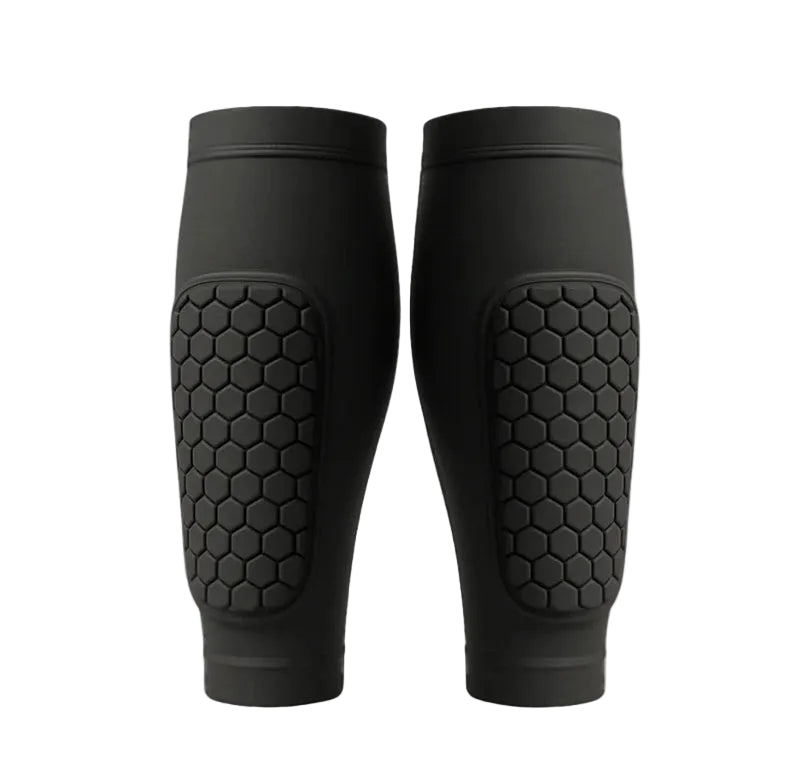 Unisex leggbeskytter for sport, pustende kompresjon for fotball og skiaktiviteter