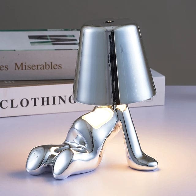Moderne design dimbar bordlampe, varmhvit LED-belysning for en avslappende stemning.