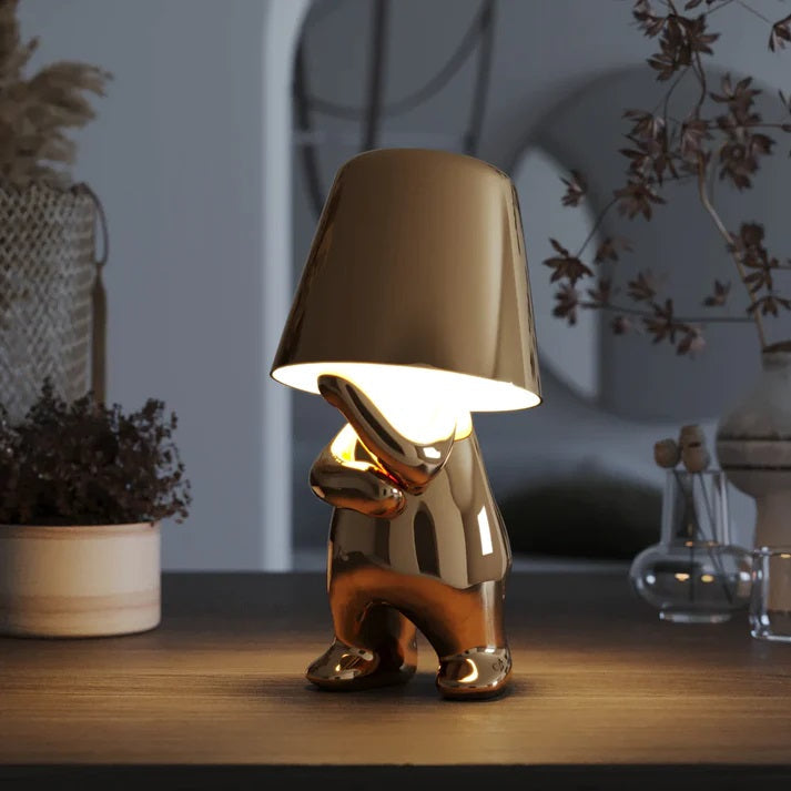 Kompakt LED-bordlampe, dimbar for nattbord, unisex og allsidig for alle hjem.