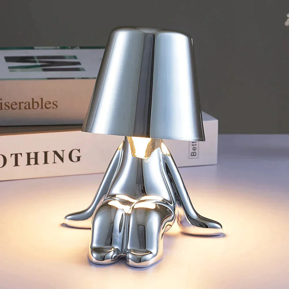 Unisex liten dimbar bordlampe, LED-generert lys for moderne og koselig hjemmedekor.