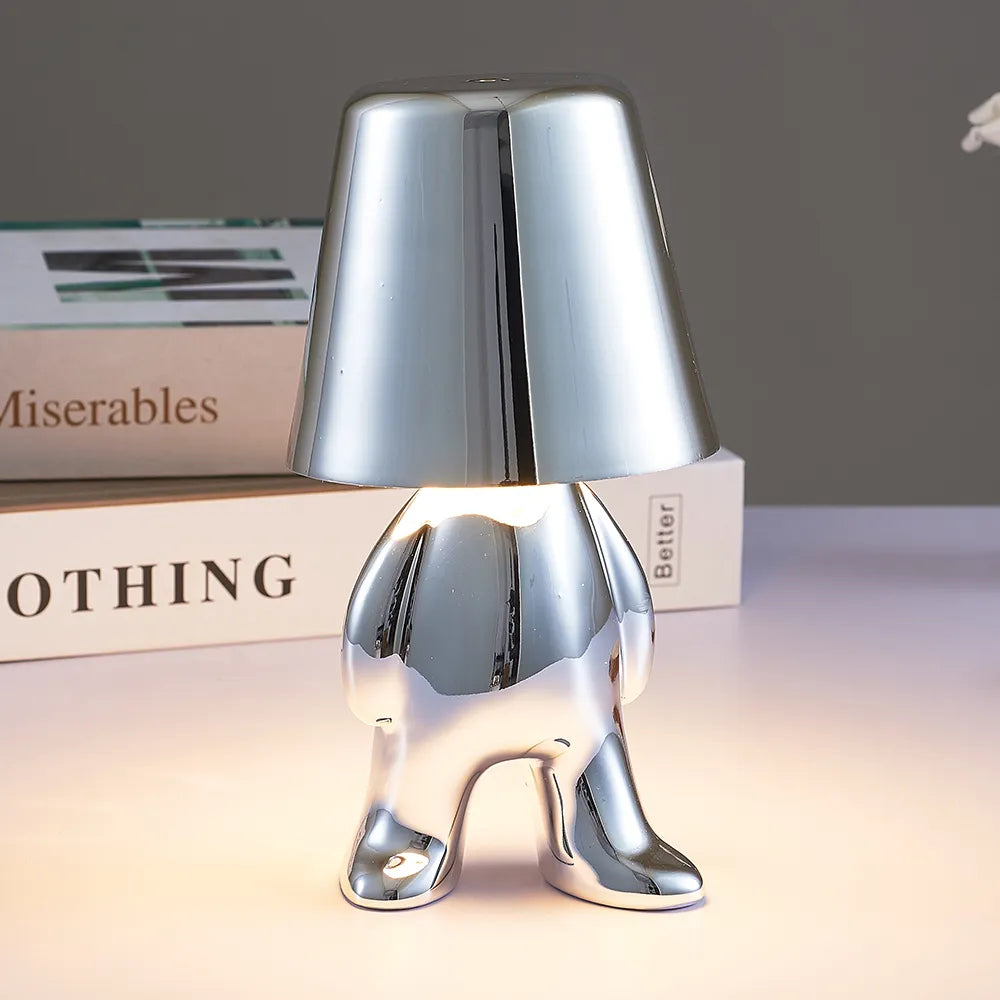 Unisex dimbar bordlampe, varmhvit LED-belysning, perfekt for moderne hjemmedekor.