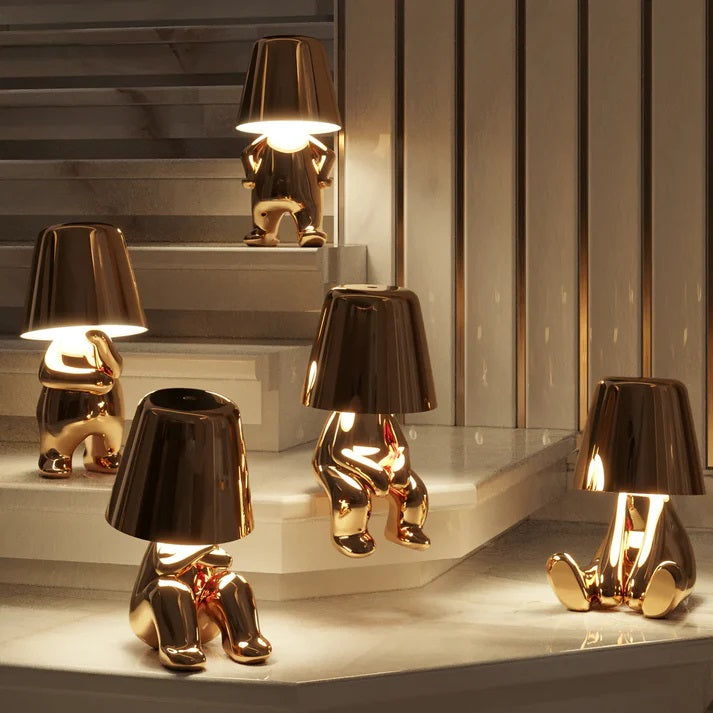 Moderne dimbar LED-bordlampe, unisex design, ideell hjemmedekor for stue og soverom.