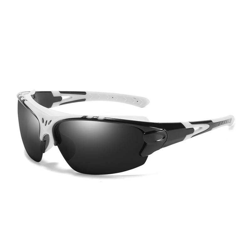 "Unisex polariserte solbriller, UV400 beskyttelse, halvramme, justerbare neseputer, moderne design, flere farger tilgjengelig