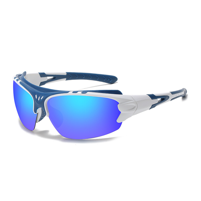 "Unisex polariserte solbriller, UV400 beskyttelse, halvramme, justerbare neseputer, moderne design, flere farger tilgjengelig