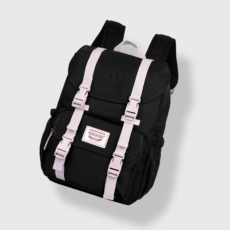 Vanntett unisex skolesekk i grått med organiseringsrom og laptoplomme til 15.6 tommer